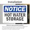 Signmission Hot Surface Sign, 10 in H x 14 in W, Vinyl Decal, Hot Water Storage OS-2PACK-NS-D-1014-L-13528 - alternate 4